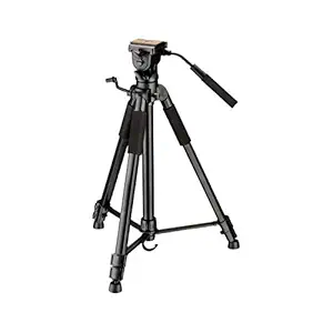 DIGITEK (590 VD PRO) Tripod for DSLR & Video Cameras | Operating Height : 5.90 Feet | Maximum Load Upto: 3 Kg | Lightweight & Sturdy Tripod with 2 Way Adjustable Head