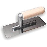 DEWEPRO® Venezianische Glanzputz Glättekelle - Venezianer - Stucco Kelle - 200x80mm - Edelstahlblatt mit abgerundten…