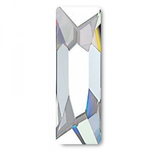 Genuine Swarovski Crystal Foiled Flat Back Gem Rhinestone - 2555 Baguette Clear - 8 x 2.6 mm / Pack of 5 pcs