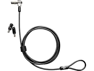 HP Câble de Verrouillage à clé Nano Master - Câbles antivol (Noir, Métallique, Ordinateur Portable, Code, Acier galvanisé, Vinyle, 1,83 m)