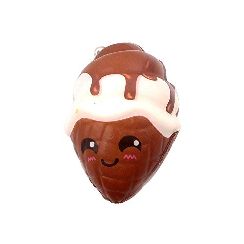 Preisvergleich Produktbild TianranRT Süß Eis Sahne Stress Erleichterung Schlüsselanhänger Duftend Super Verlangsamen Steigen Squeeze Spielzeug (Kaffee)