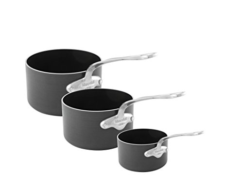 Mauviel1830 - M'stone3 861050 - Série 3 Casseroles Aluminium anodisé - 16 à 20 cm