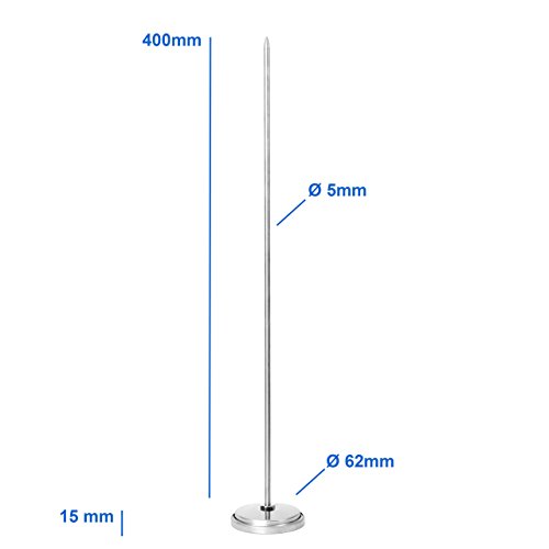 500 °C Grad Backofen Holzbackofen Ofen Grill Thermometer Analog und Bimetall . Durchmesser 63 mm und 40 cm lang - 4