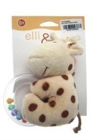 Elli & Raff Plush Baby Rattle - Teether Toy Raff- (TOY093890)