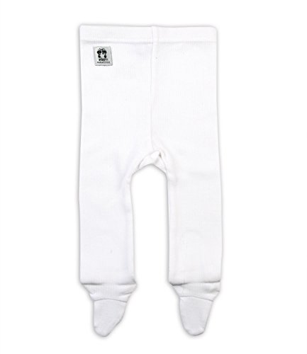 Pippi Unisex Baby Leggings with Foot Trouser, White, 6 Months (Manufacturer Size:70)