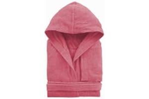 Lingerie Shop Accappatoio con Cappuccio Cotone in Spugna100% Tinta Unita Uomo Donna Unisex
