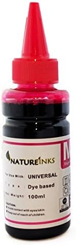 Natureinks100ml Universal Refill Magenta Ink dye kit Bottles for CISS or Refillable Cartridge