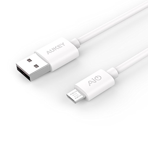 AUKEY Micro USB Kabel 1,2M [ 3 Stücke ] Weiß Ladekabel und Datenkabel für Micro USB Geräte wie für Samsung Galaxy / HTC / Huawei / Sony / Nexus / Nokia / Android Smartphones usw. - 2