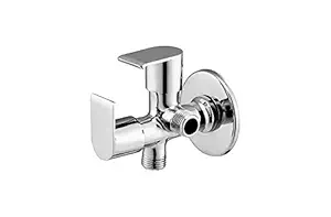 Jagger SIYA FULL BRASS Quarter turn Two Way Angle Cock Chrome Plated Twin one valve for washing machine Water Tap for Modular 2 in 1 angle valve for Kitchen & Bathroom with FREE TEFLON TAPE AND FLANGE