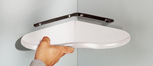Eckregal / Wandregal Coco | verdeckte Befestigung | 350x350x22 mm – weiß - 2
