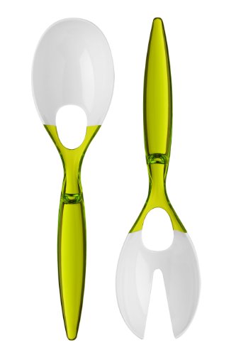 Premier Housewares 0805303 Salatbesteck, Kunststoff, Grün / Weiß