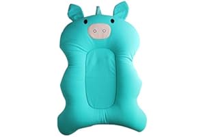 belupai Alfombrilla de baño para bebé recién nacido, plegable, para bañera, asiento de bañera y asiento de bebé(Verde)