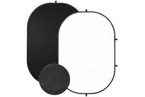 SEDGEWIN 2 in 1 Fotohintergrund Schwarz Weiß doppelseitiger Chromakey 150x200cm Fotografie Screen Pop Up Hintergrund Faltbarer Backdrop mit Tragetasche für YouTube Video Fotostudio Live Streaming