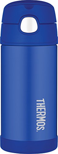 Thermos Edelstahl Funtainer Stroh Flasche, 355 ml, blau