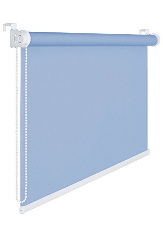FENSTERROLLO DUOROLLO 60 CM BREIT 175 CM LANG BLAU INKL. SEILZUG FENSTERROLLO KLEMMROLLO JALOUSIE - 2