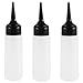 3 Pcs 150mL Capacity Shampoo Plastic Squeeze Needle Bottle White Black