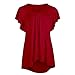 Produktbild Yvelands Damen Mode T-Shirt Rüschenhemd Weste Dew Schulter Crop Sommer Bluse Tops(Rot,CN-M)