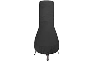 UCARE Patio Chiminea Abdeckung Herdabdeckung Schutzofenabdeckung Aufbewahrungstasche Kamin Feuerstelle Heizungsabdeckung für Garten Schwarz 122 * 21 * 61cm