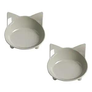 Cat Bowl Cat Food Bowls Non Slip dog Dish Pet Food Bowls Shallow Cat Water Bowl Cat Feeding Wide Bowls to Stress Relief of Whisker Fatigue Pet Bowl of Dogs Cats Rabbits Puppy(Safe Food-grade Material)