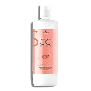 Schwarzkopf Professional Bonacure Peptide Repair Rescue Micellar Shampoo | For Damaged Hair | 1000ml