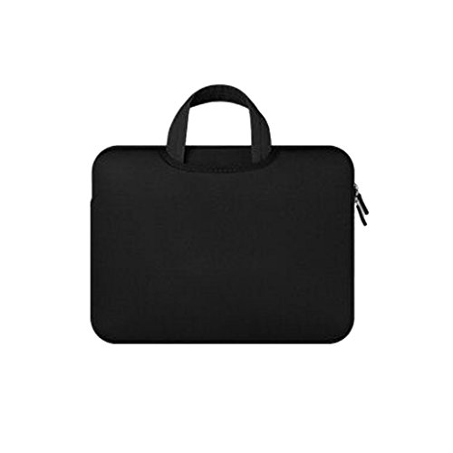 Laptoptasche Hülle Sleeve Tasche Handtasche für 13inch Macbook Air Pro Tablet - Schwarz, 37 cm x 26 cm x 2 cm