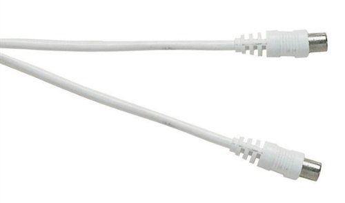 Preisvergleich Produktbild Weiß 4 m Koaxial-Stecker auf Koaxial-Buchse T105B