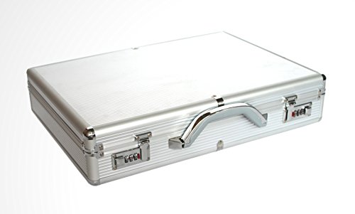 Preisvergleich Produktbild Kscase Aluminium Laptop Aktenkoffer Notebookkoffer 445x315x70mm Silber