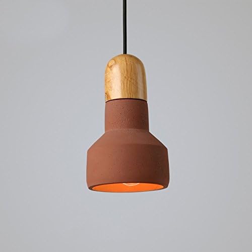 XSPWXN Chandeliers Post-modern Cement Single-head Solid Wood Pendant Lights Personalized Creative Bar Counter Bedroom Living Room Interior Lighting Ceiling Pendant Lights, E27 Socket, (Not Include Bulb) ( Color : Style C )