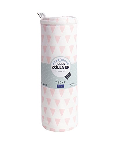 Preisvergleich Produktbild Jersey Decke gefüttert Triangel pink, 70x70 cm