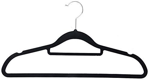 50 Velvet Black Hangers
