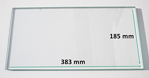 Khlschrank Einlegeboden / Glasplatte / Gemsefach  Klarglas 4 mm dick - 383 mm x 185 mm  Direkt vom Glasereifachbetrieb!!!