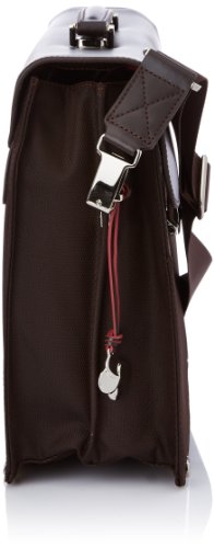 Samsonite Aktentasche echt Leder  Schulranzen  Tasche f  r die Arbeit  S-Thetic 16 4 Zoll Braun  dunkel braun  - 35U 03002