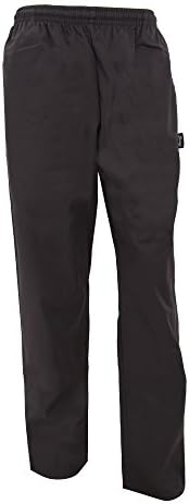 Dennys Unisex Black Elasticated Trouser/Chefswear