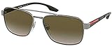 Incluye funda protectora Prada Linea Rossa 5AV1X1 Gafas de sol, Gunmetal, 59 para Hombre