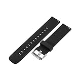Zhuhaimei,20MM Sports Silicone Watch Band Wrist Strap For Xiaomi Huami Amazfit Bip BIT PAC(color:BLACK)