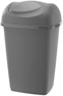 50 LITRE SILVER SWING TOP BIN / DUSTBIN / RUBBISH BIN / KITCHEN / HOME / BATHROOM