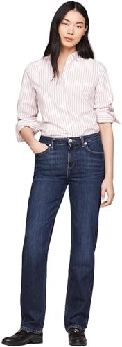Tommy Hilfiger Donna Jeans Classic Straight Fit, Blu (Dark Blue), 24W/32L