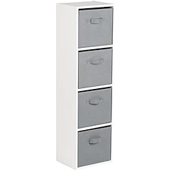Hartleys Unité Cube Blanc a 4 Niveaux - Choix de Boites de Rangement