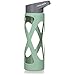 Produktbild LOCK & LOCK Glas Trinkflasche mit Silikonhülle - BOROSILICATE GLASS BOTTLE X BAND - Glasflasche für unterwegs - Sport Flasche zum Befüllen - 510ml Grün