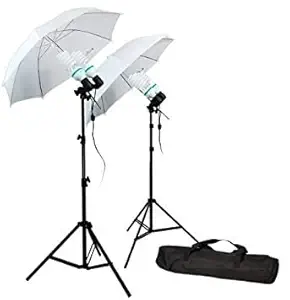 WON Doble Studio Holder KIT Umbrella White 80 cm + Studio Light Stand + Umbrella and Doble Bulb Holder KIT (E-27) Without CFL Bulb