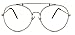 Produktbild amashades Vintage Nerdies Große nerdige Pilotenbrille Damen Herren oversized Nerdbrille Streberbrille Fensterglas Party Fasching AVM (Gold)