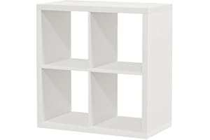 ‎IKEA Ikea Kallax Regal, Bücherregal, Wandregal, Raumteiler in weiß (77 x 77 cm)