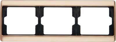 Preisvergleich Produktbild Hager ARSYS Rahmen 3 Elemente Horizontal Kupfer