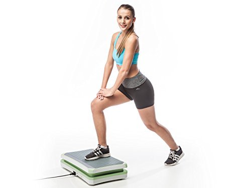 skandika 900 Vibration Plate,SF-1740, designstarke Vibrationsplatte mit starkem 200 Watt DC Motor 18 Geschwindigkeitsstufen, mit LC Bildschirm, Fernbedienung und verstellbaren Trainingsgurten - 7