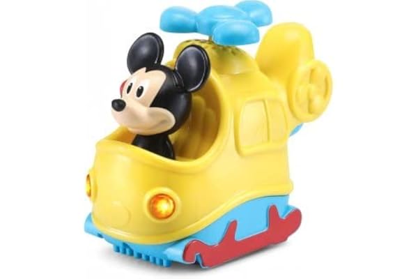 L'helicoptere Magique de Mickey - Parlant, Musical, Lumineux - vehicule Disney pour vtech 1-5 Ans - tut tut Bolide + Carte Animaux
