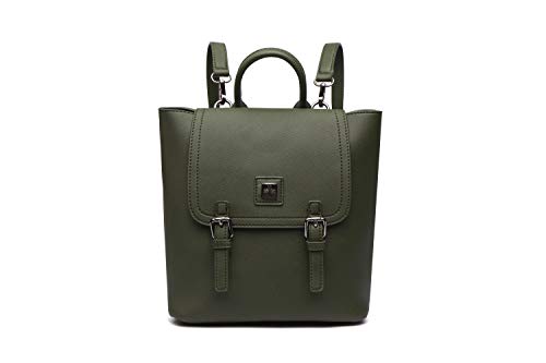 Mochila mujer vintage verde oscuro satchel (varios colores)