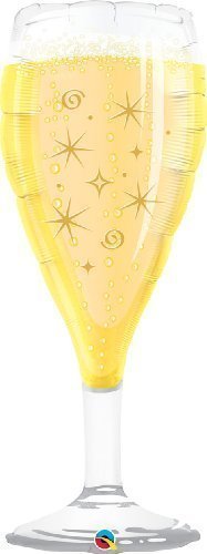 Preisvergleich Produktbild Blasen Weinglas 99.1cm Qualatex Folien Ballon