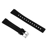 Fenteer Schwarz Ersatz-Uhrenband, für Armbanduhr, Vintage-Stil, für Herren Frauen, Edelstahlschnalle