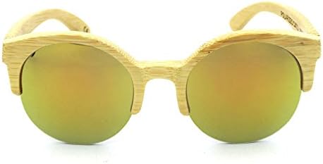 Zhangxin Polarized Sunglasses, Polarized Sunglasses, Sunglasses, Sunglasses, Half Frames, Bamboo And Wood, Casual Sunglasses,0623 Gold Plate - Full Bamboo Frame