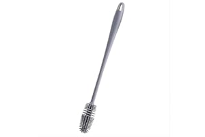 FROTOX Goupillon Silicone Gris, Goupillon pour Cuisine Bouilloire Brosse De Nettoyage pour Biberon Vaisselle Carafe Brosse À Bouteille Bottle Brush Lave Bouteille Et Biberon Bebe